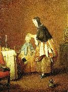 Jean Baptiste Simeon Chardin morning toilette oil painting reproduction